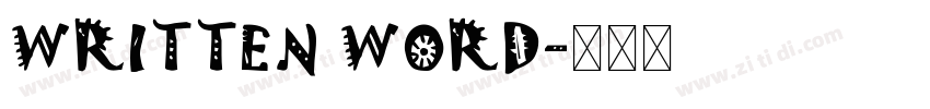 WRITTEN WORD字体转换